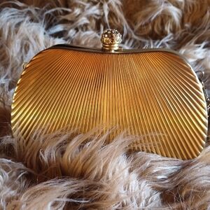 Radiant Gold Evening Clutch